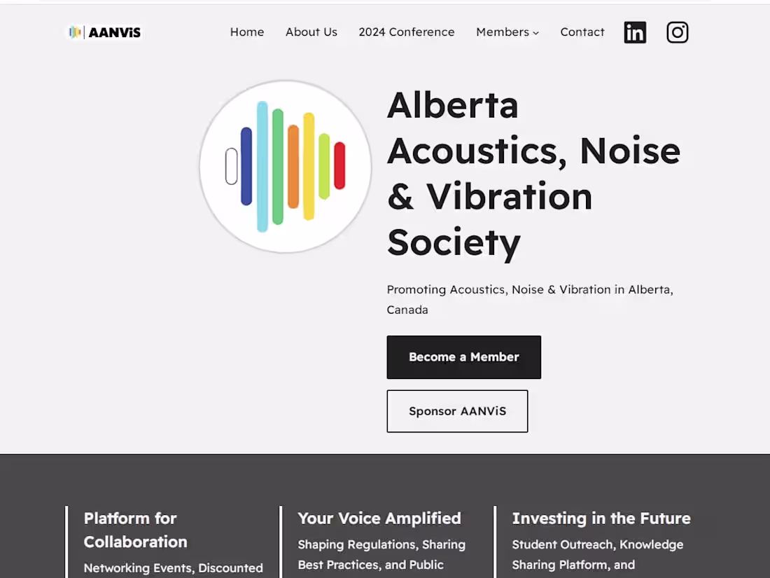 Cover image for Alberta Acoustics, Noise & Vibration Society