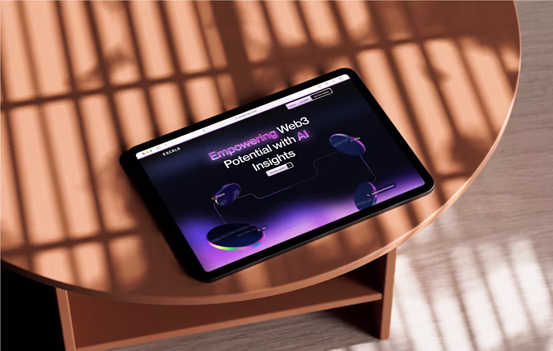 Cover image for Escala - Web3 Website Design