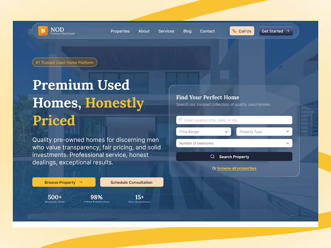 Cover image for NOD — Real Estate Website Design