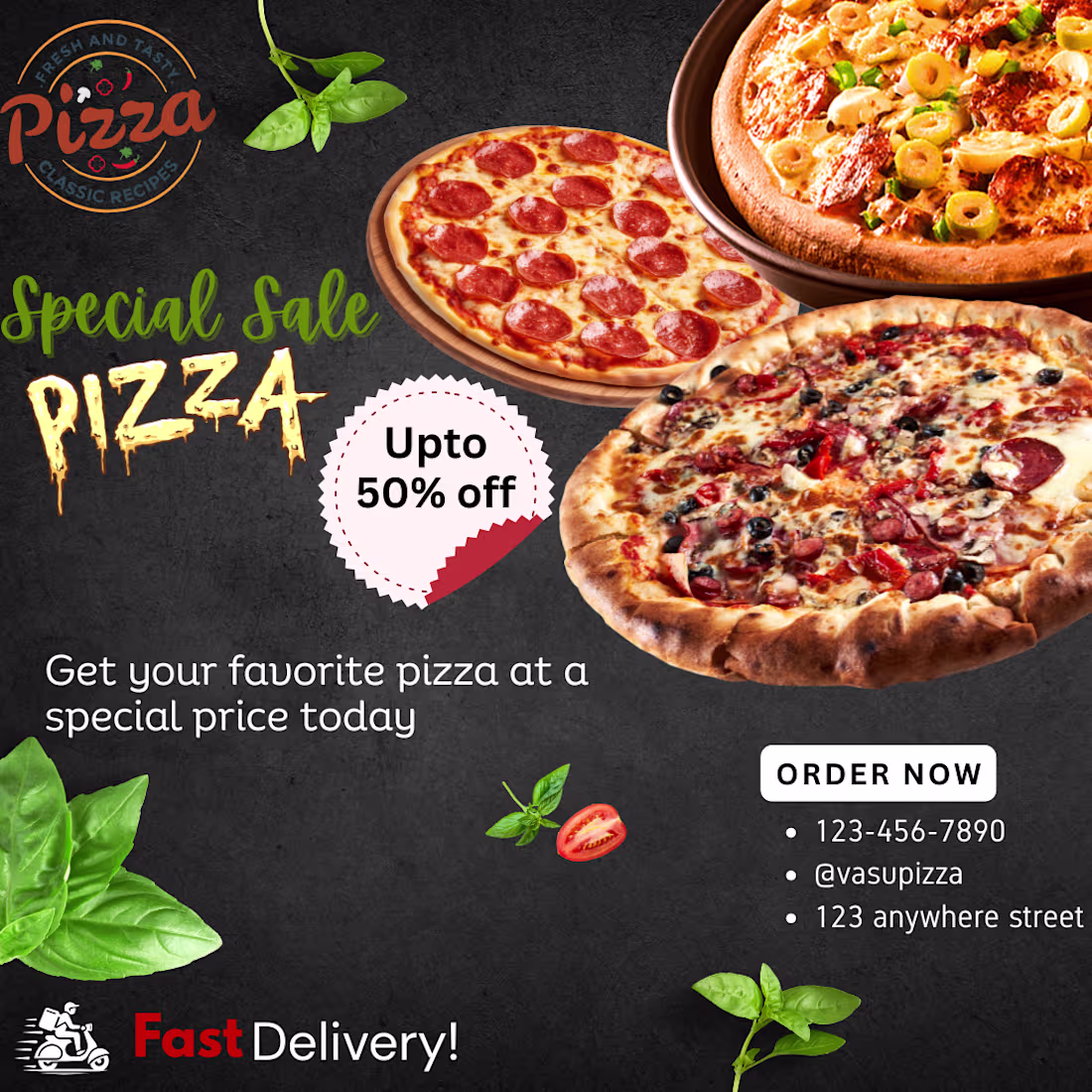 Cover image for Pizza restaurant poster