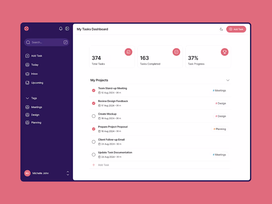 Cover image for Kona - Task Management Dashboard App