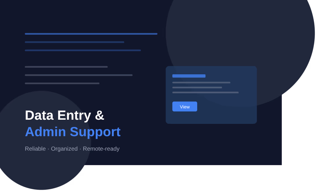 Cover image for Data Organization & Admin Support