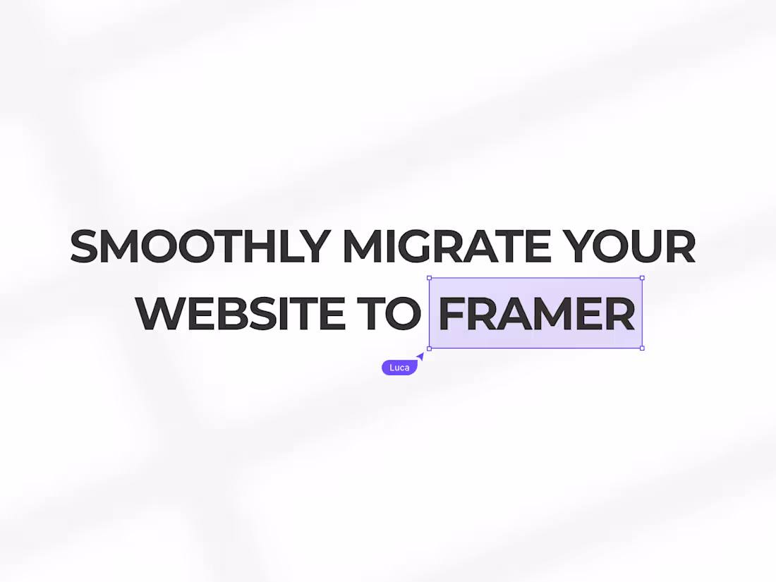 Cover image for Framer migration