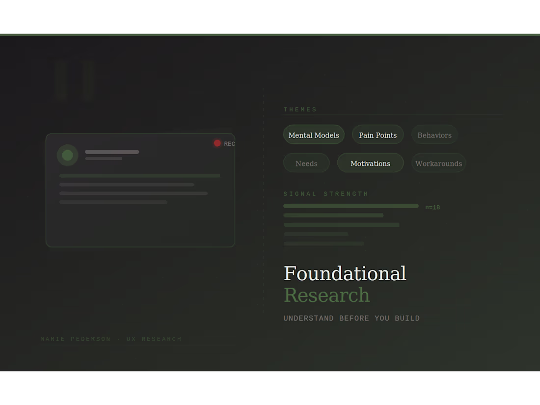 Cover image for Foundational User Research