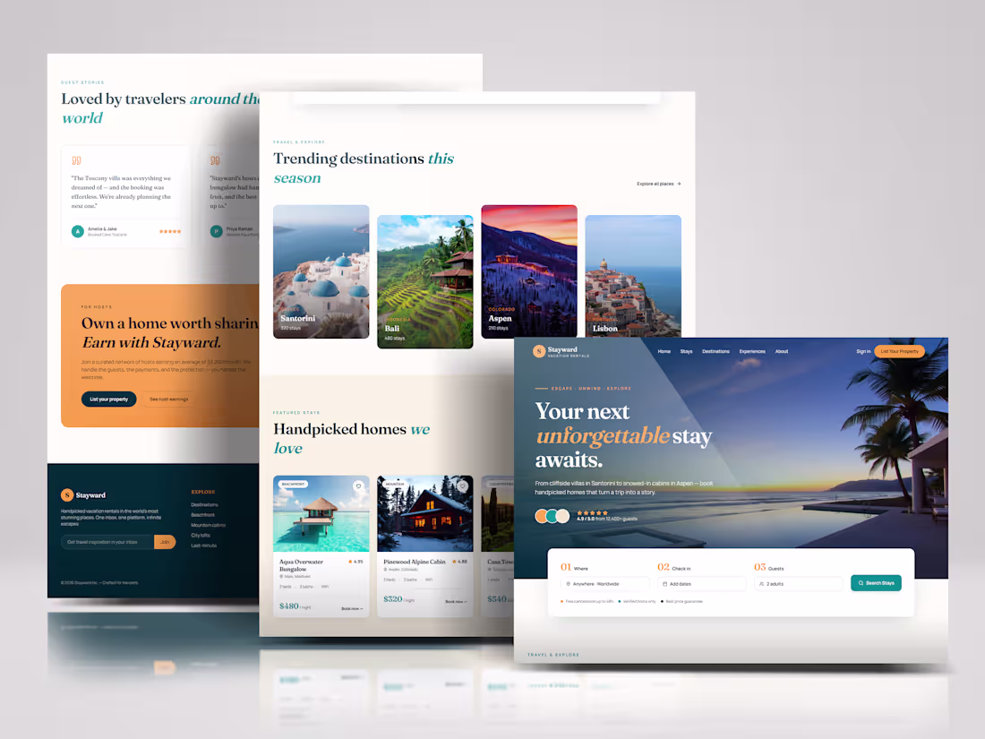 Cover image for Problem:
Built a vacation rental app