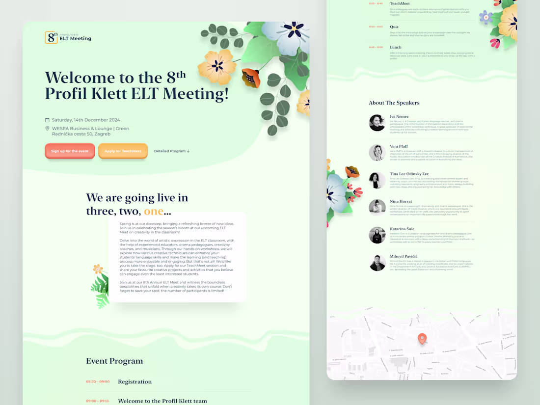 Cover image for Event Landing Page for Profil Klett Conference