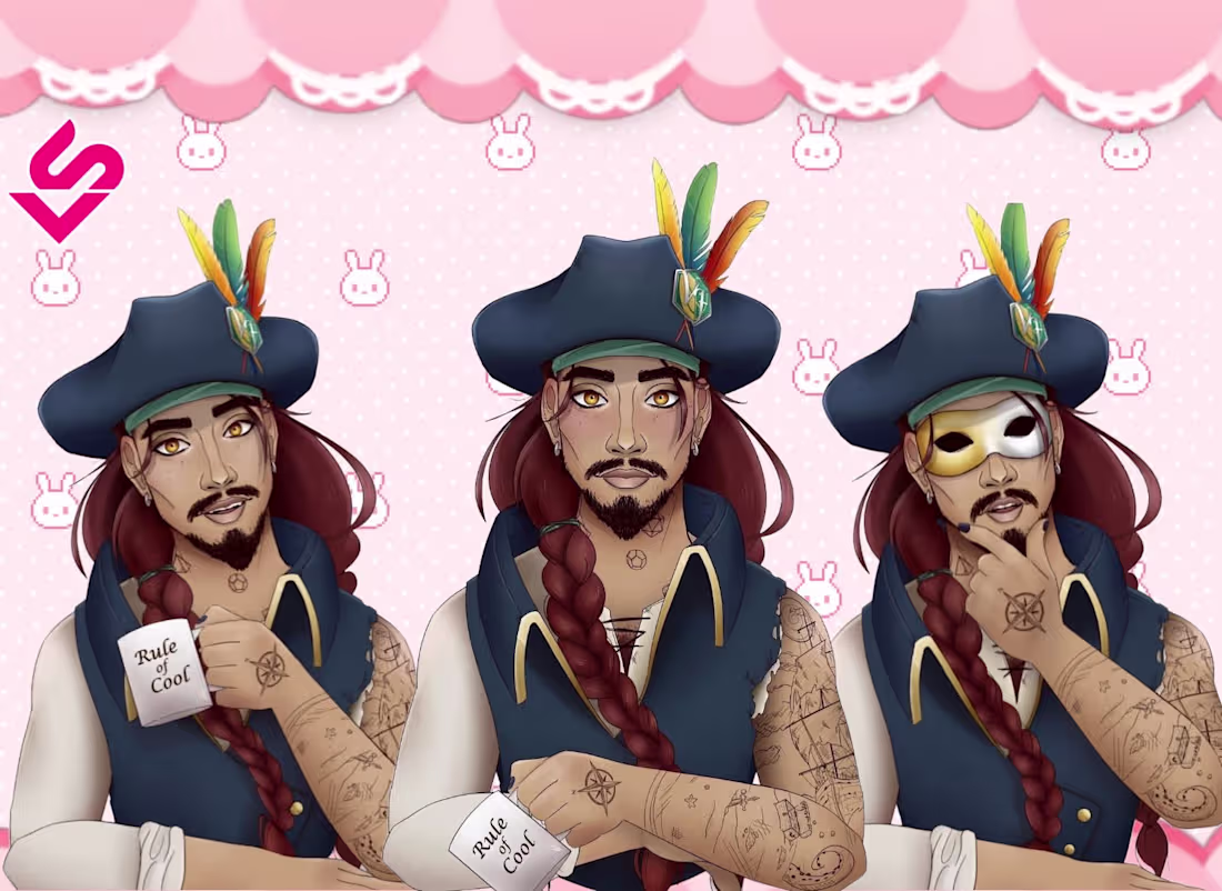 Cover image for Custom Pirate Themed VTuber Model