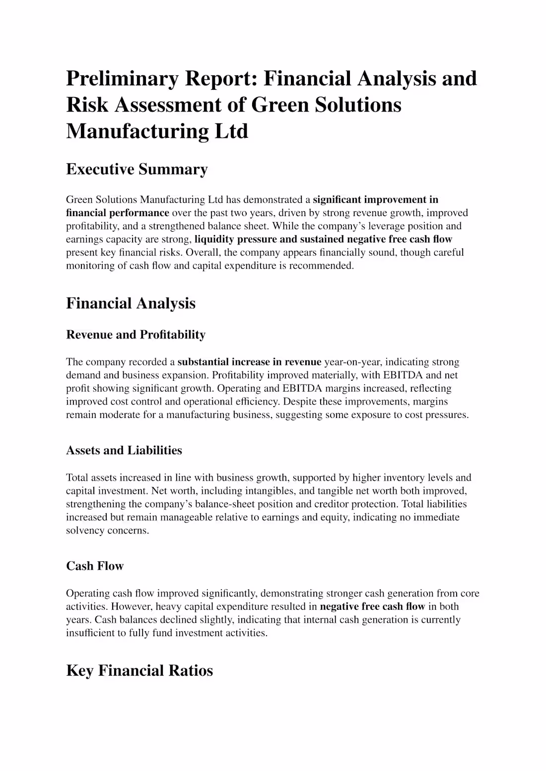 Cover image for Conducted a financial analysis project