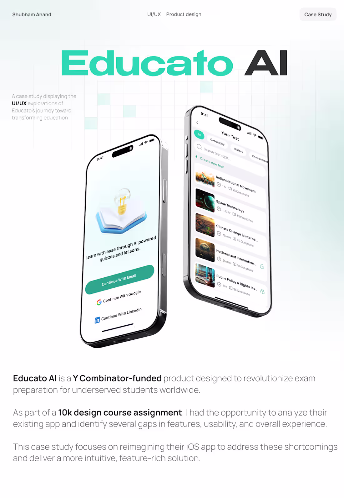 Cover image for EDUCATO AI | Mobile App | UI/UX Case study