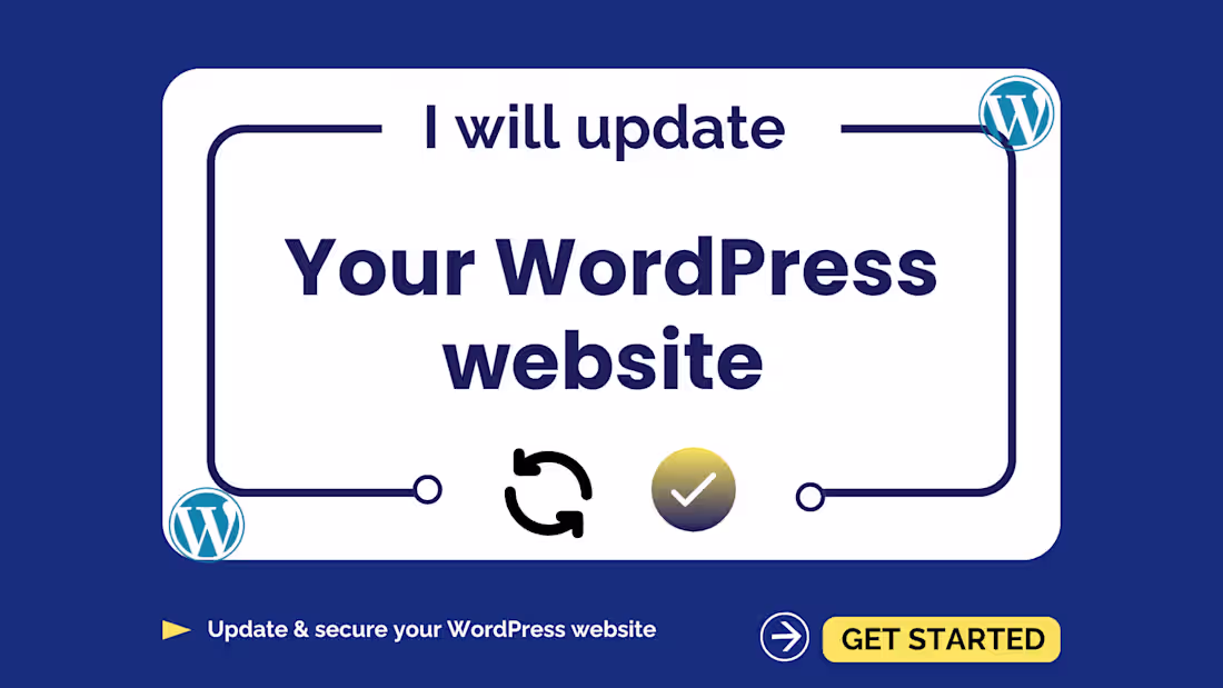 Cover image for I will update, fix, secure, and optimize your wordpress website