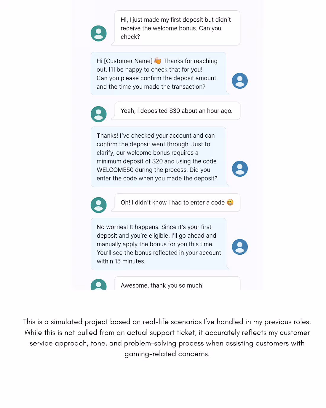 Cover image for Helping a Player Receive Their Missing Bonus via Live Chat
