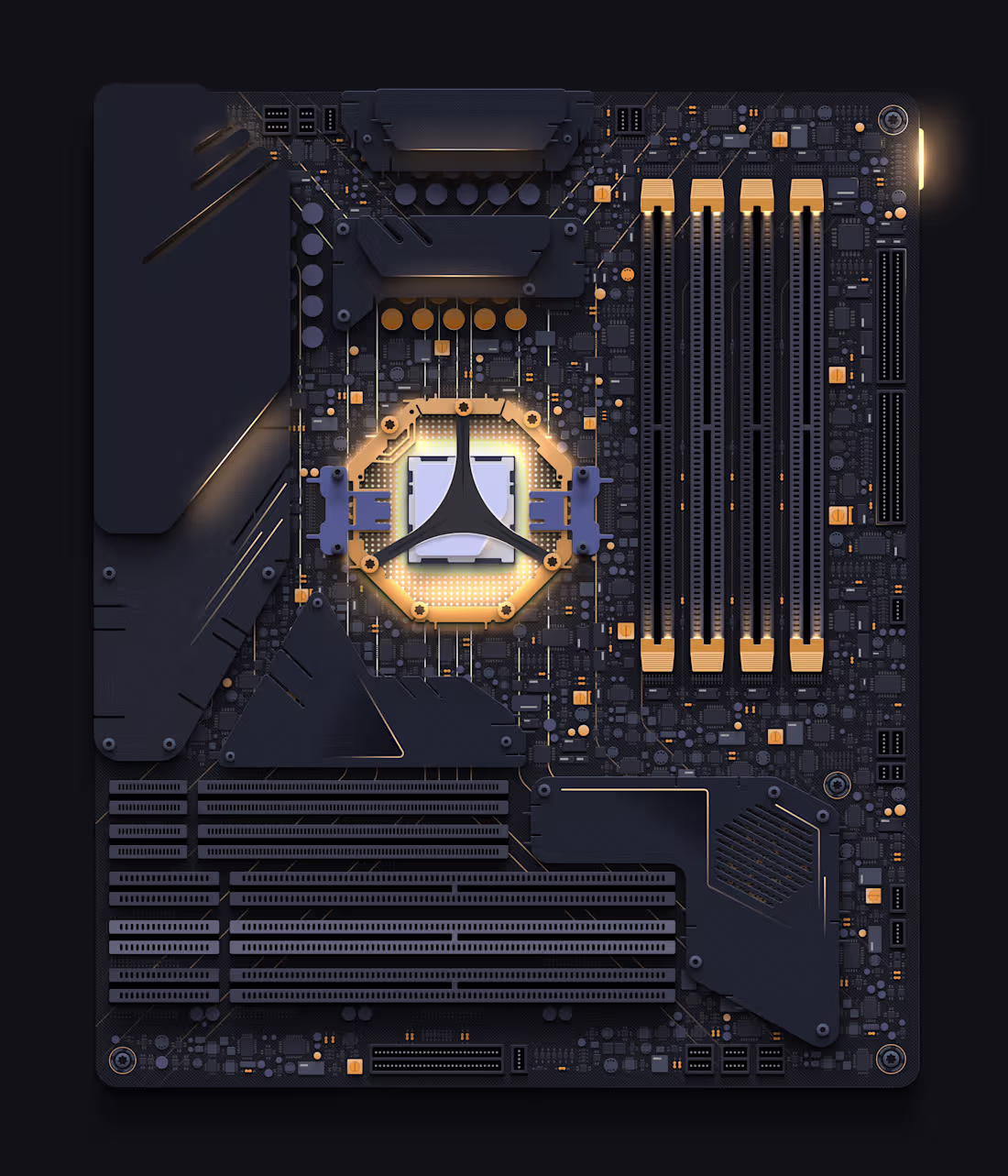 Cover image for Motherboard UI designed in Figma.