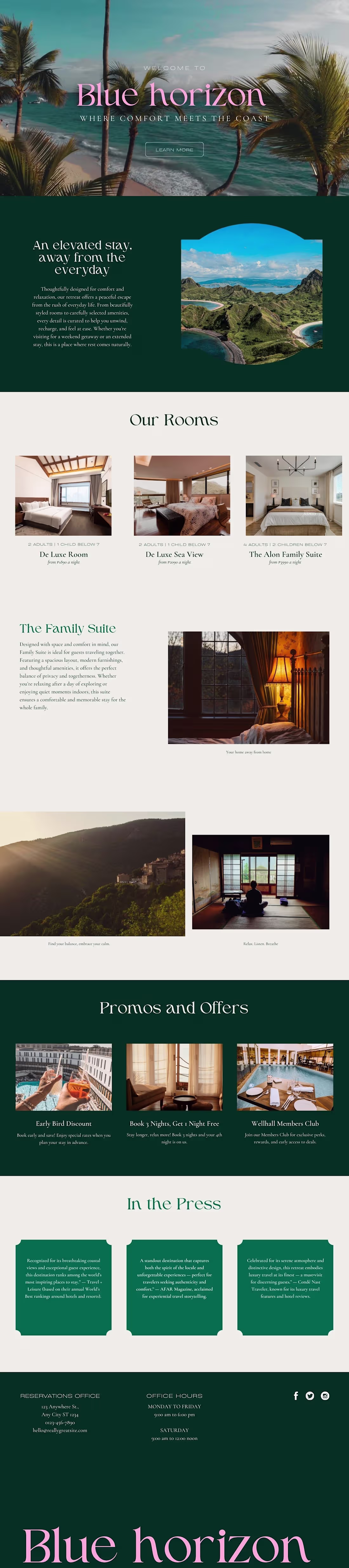 Cover image for Boutique Holiday Retreat Website | UI/UX Concept | Canva Des...