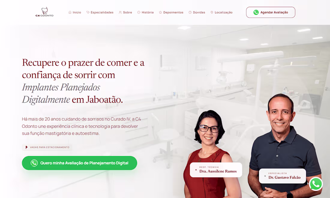 Cover image for C4 Odonto - Dental Clinic Landing Page
