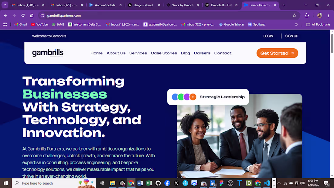 Cover image for Gambrills Partners LLC Consultancy Website (US)
