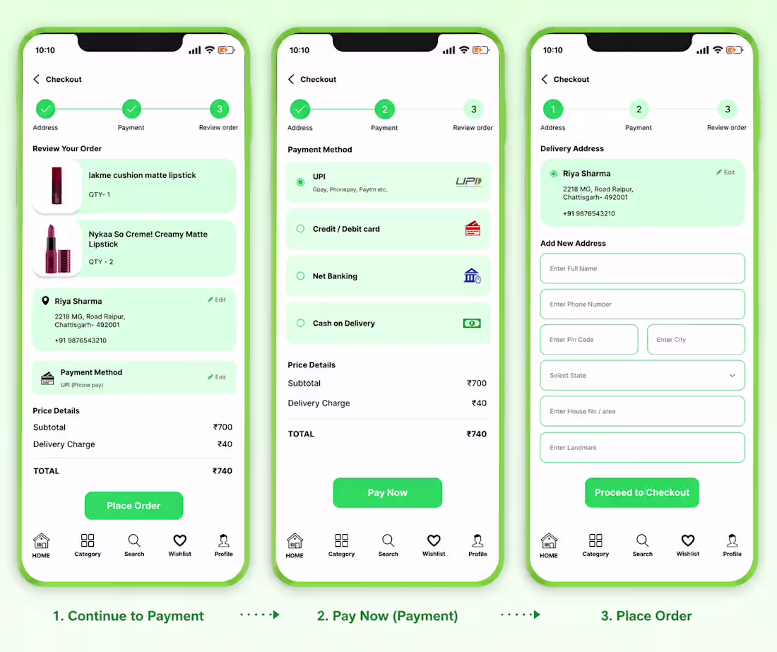 Cover image for Checkout Payment Flow UI (Continue,