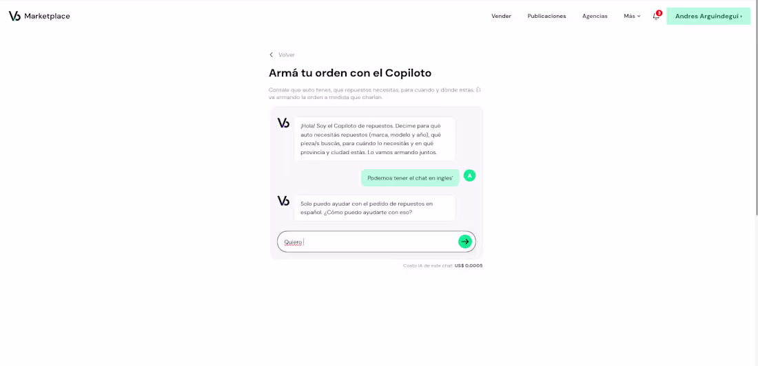 Cover image for AI-powered auto parts marketplace. Built