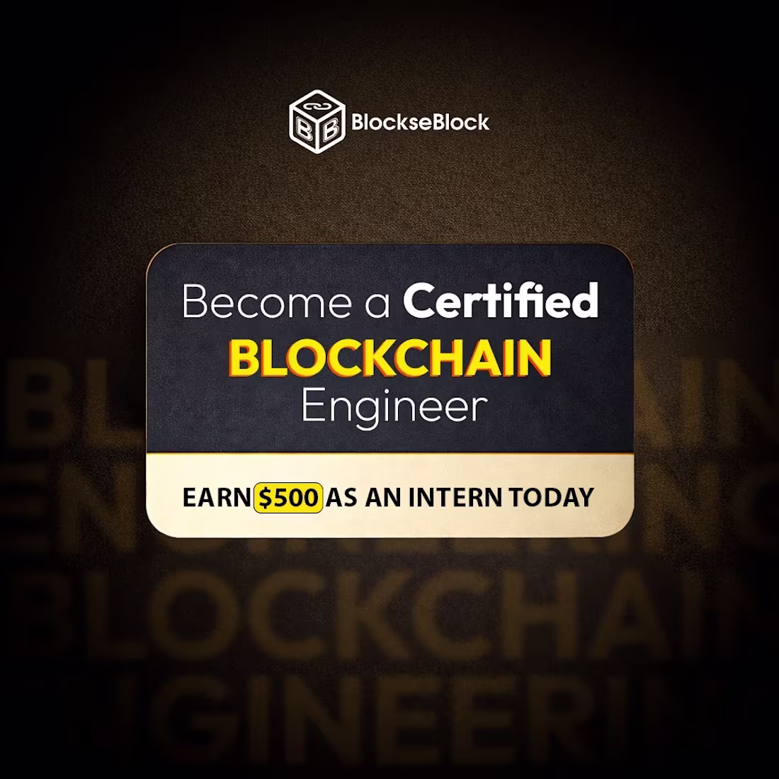 Cover image for Certified Blockchain Engineer Creative