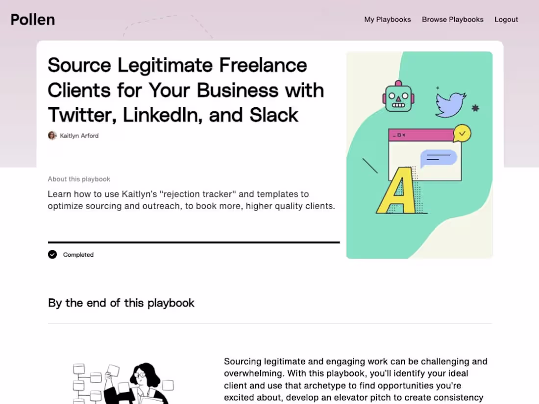 Cover image for Pollen | Sourcing Legitimate Clients with Twitter and LinkedIn