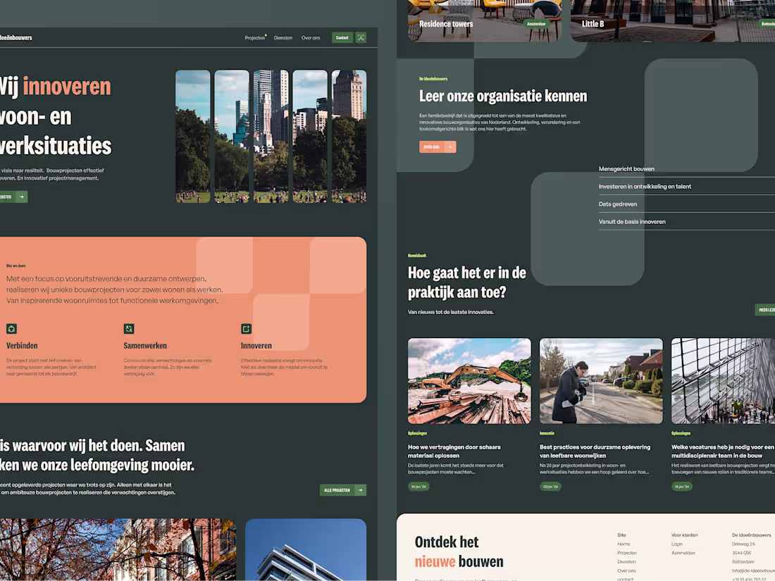 Cover image for landing page design De Ideeënbouwers