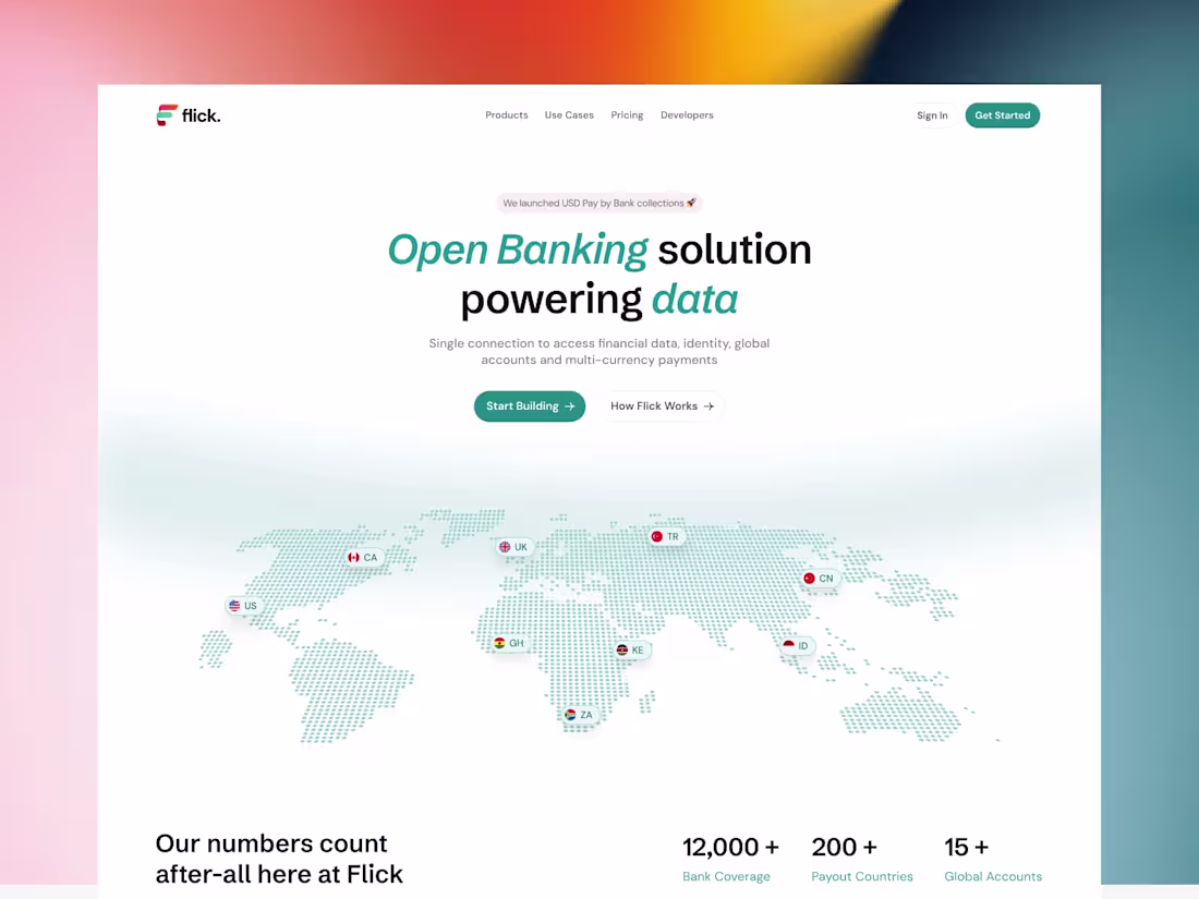 Cover image for  Flick – Landing Page Redesign