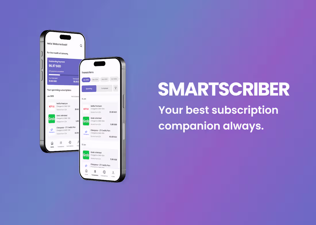 Cover image for Smartscriber - Your best subscription companion always.