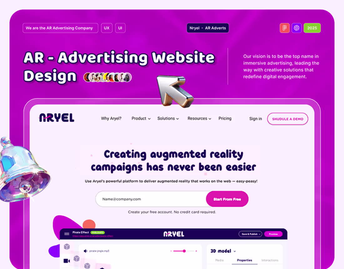 Cover image for AR Advertising Website Design