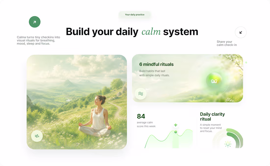 Cover image for Minfullness Website - Bento Section ✨