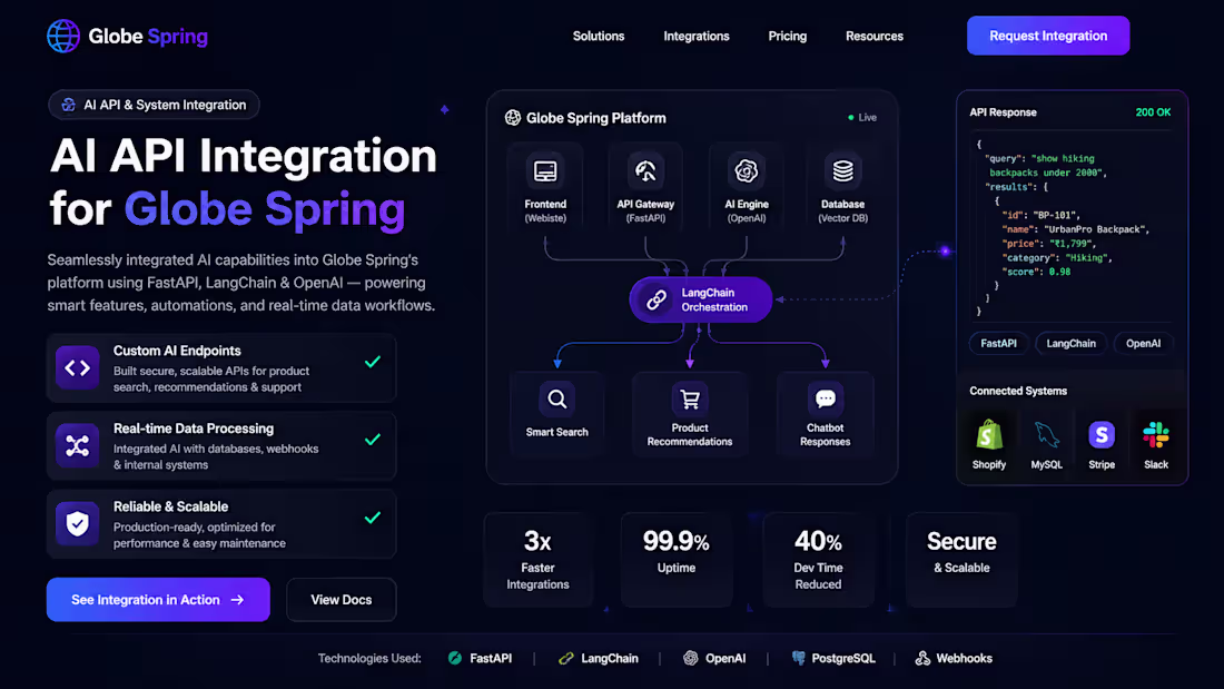 Cover image for Designed and developed scalable AI-powered