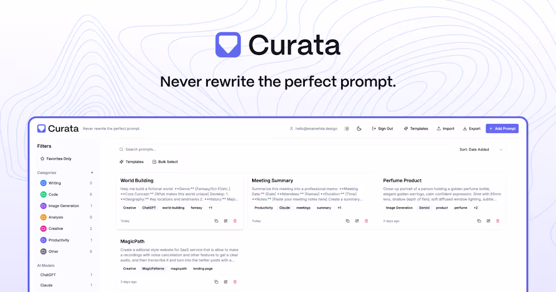 Cover image for Curata is becoming pretty feature-rich! I've really enjoyed ...