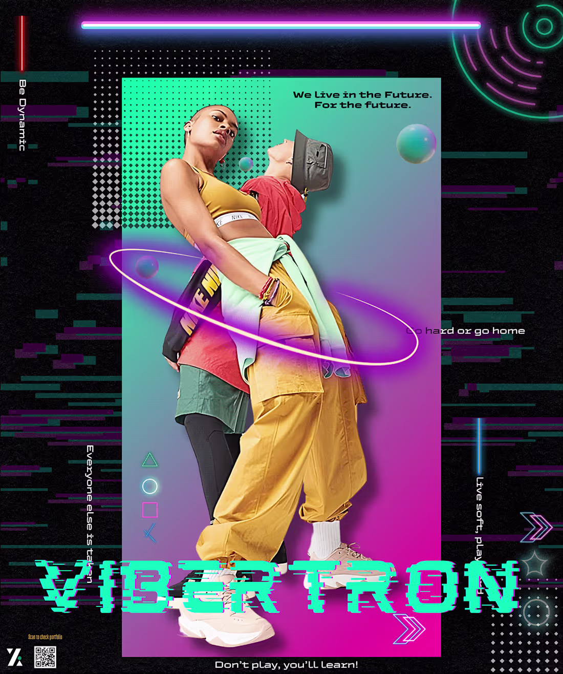 Cover image for Vibertron neon poster :: Behance