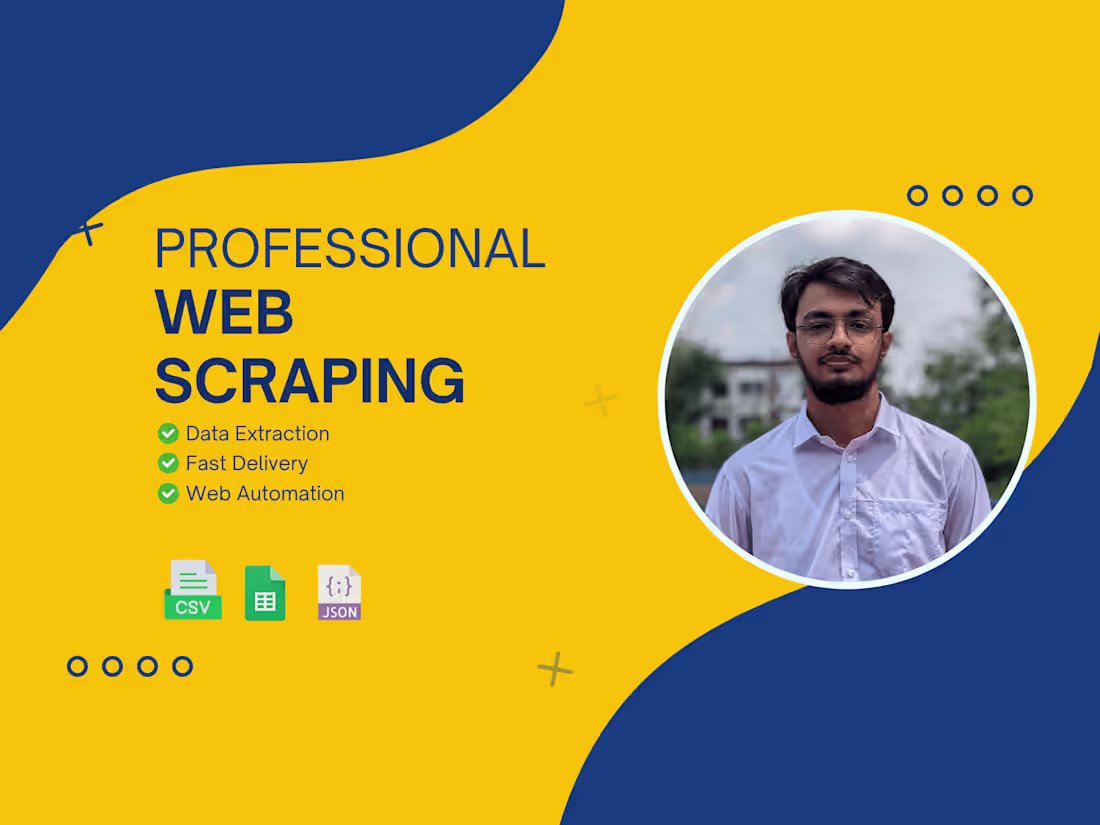 Cover image for I will do web scraping, data mining, and data extraction