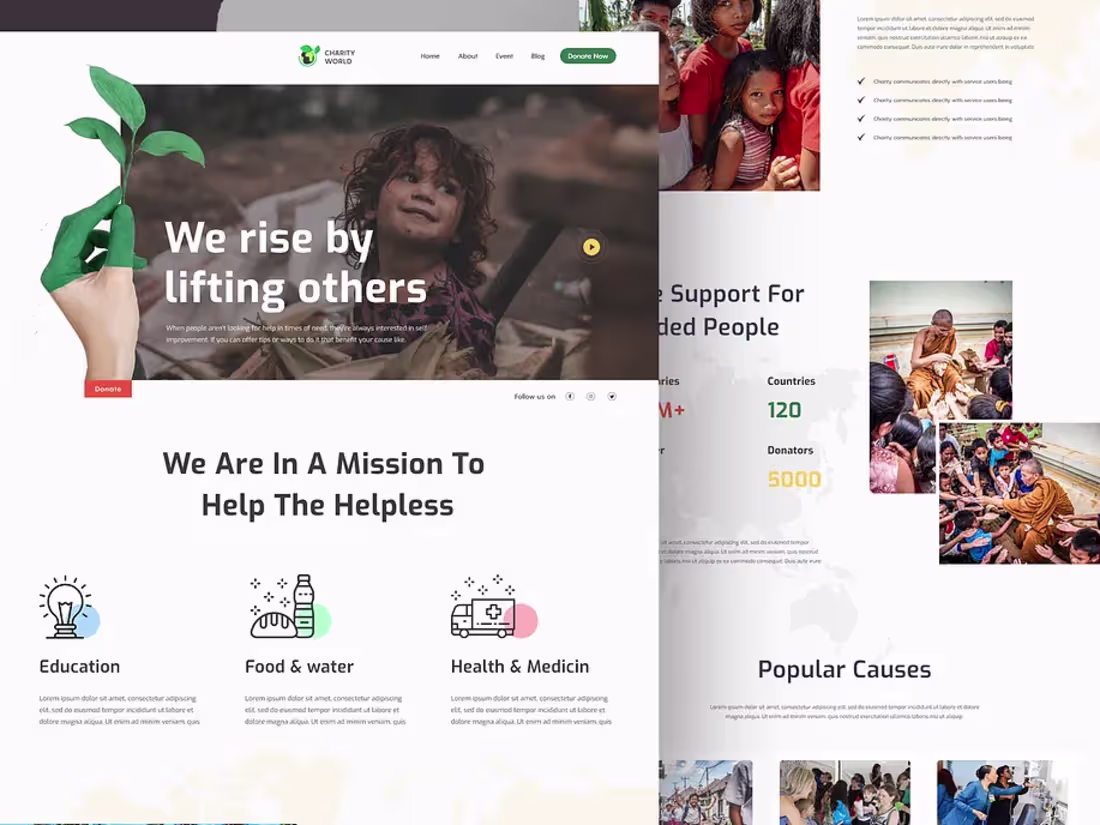 Cover image for Will design Nonprofit website, Ngo, and Charity website
