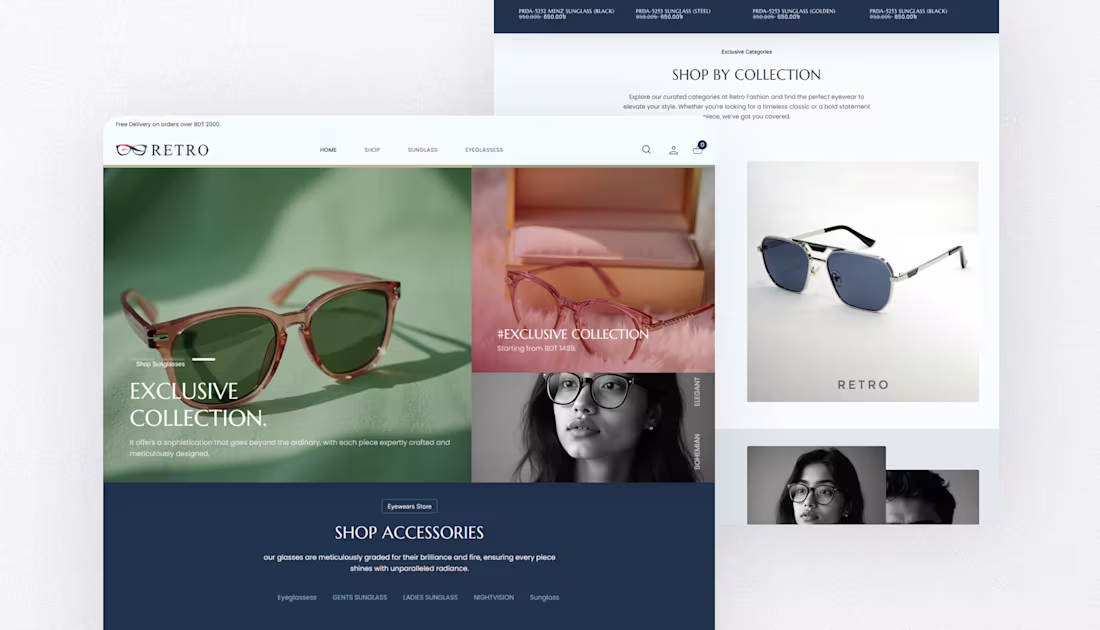 Cover image for Eyewear Ecommerce Landing Page