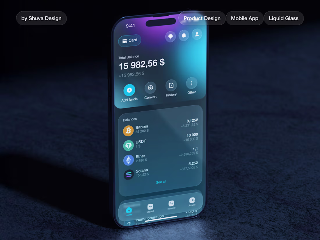 Cover image for Cardex Wallet |Mobile App |Liquid Glass |UX/UI Design