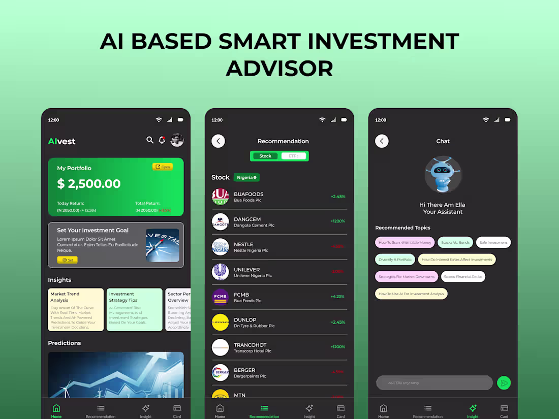 Cover image for Ai based Smart investment Advisor  