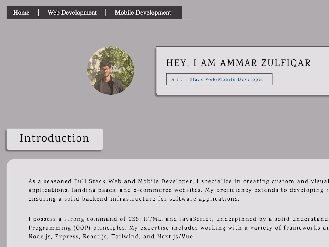Cover image for Personal Portfolio Website