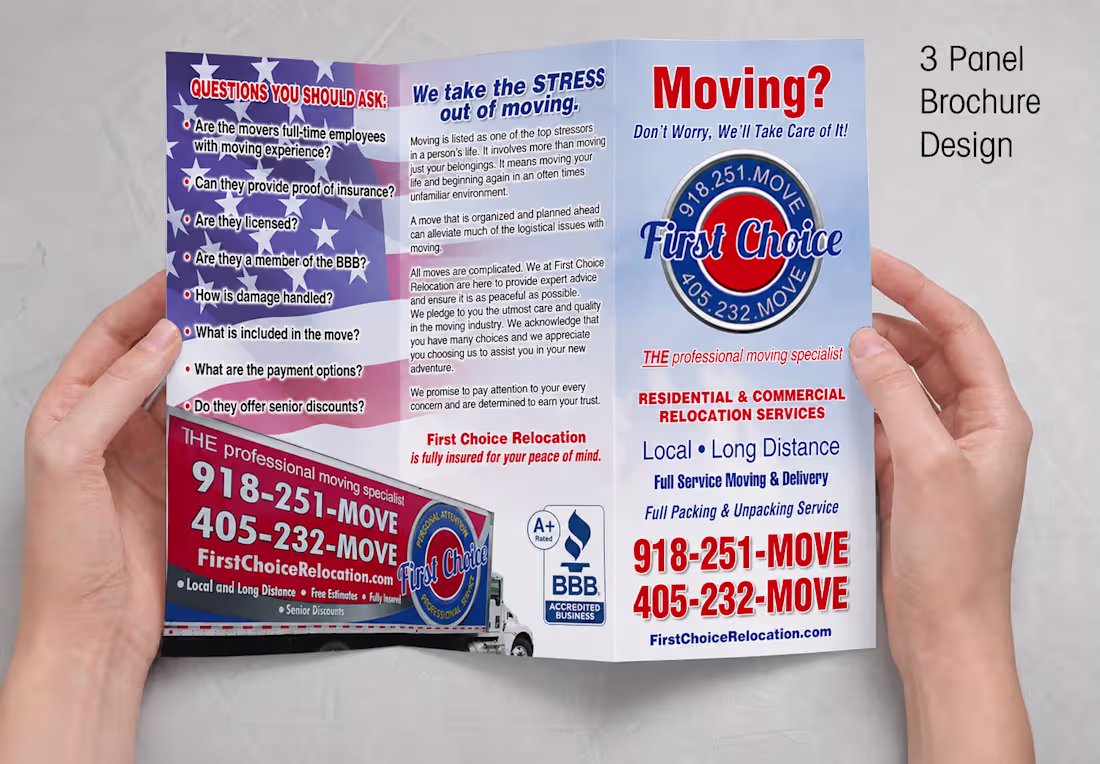 Cover image for 3 Panel Brochure Design for