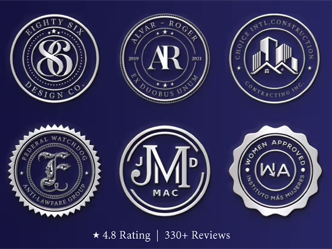 Cover image for 3D Custom Seal Emblem Badge Stamp Logo Design for Businesses