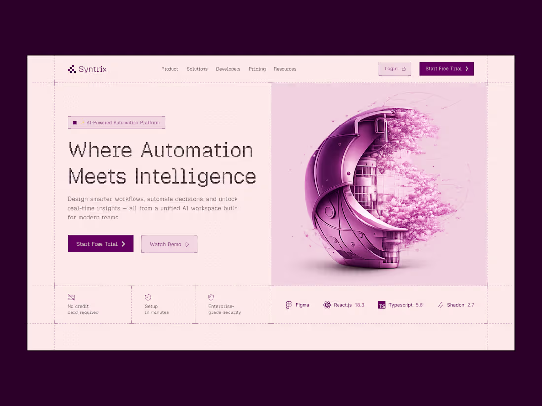 Cover image for Explore Hero Concepts in Syntrix with Geist Pixel Expertise