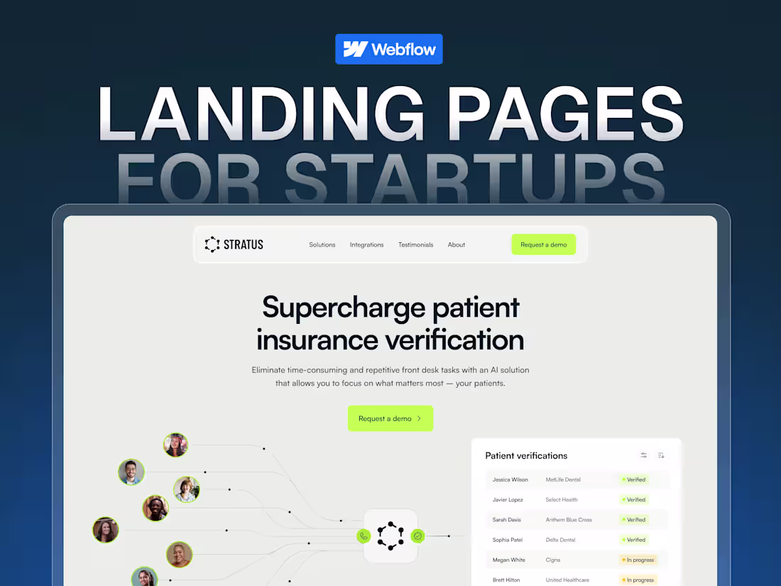Cover image for Webflow | Landing Page Design + Development