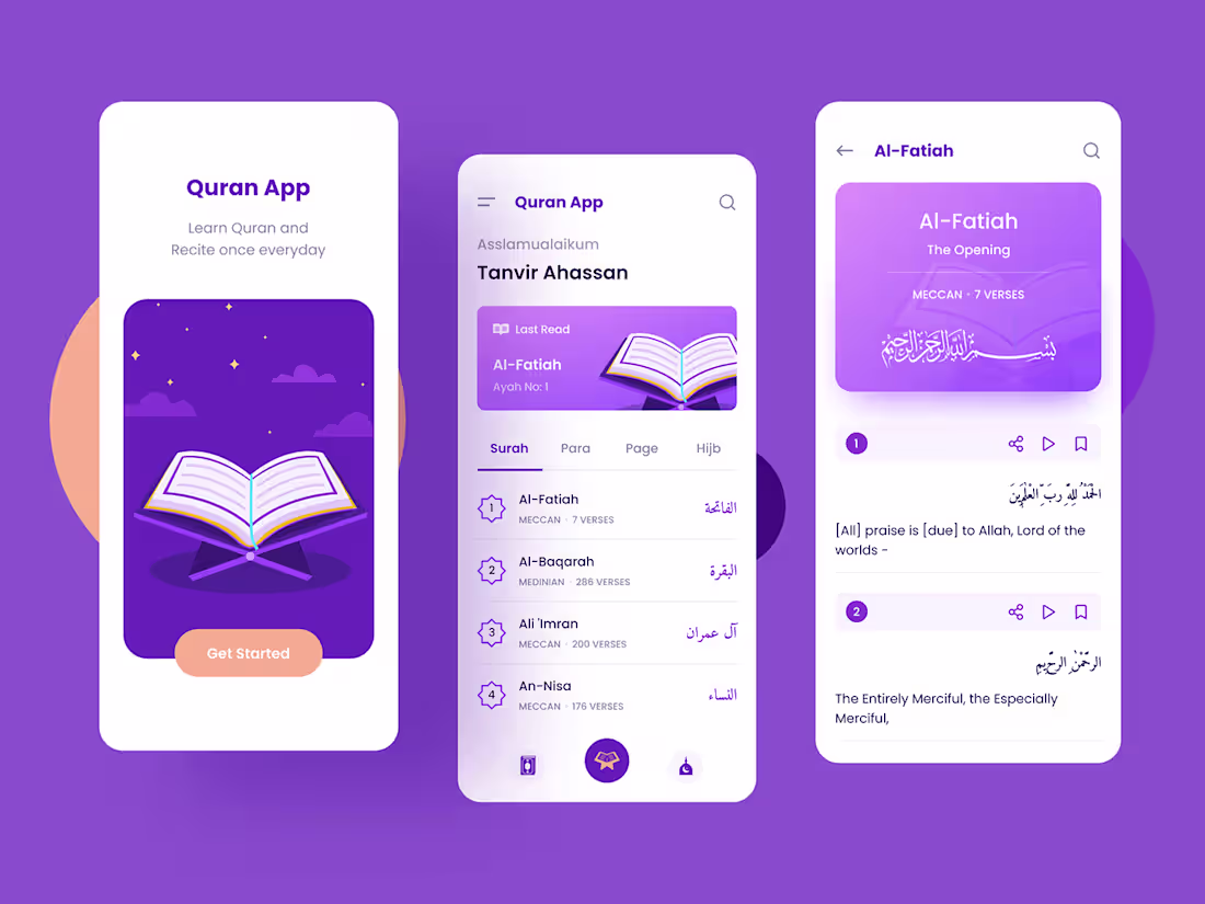 Cover image for Quran App UI Concept