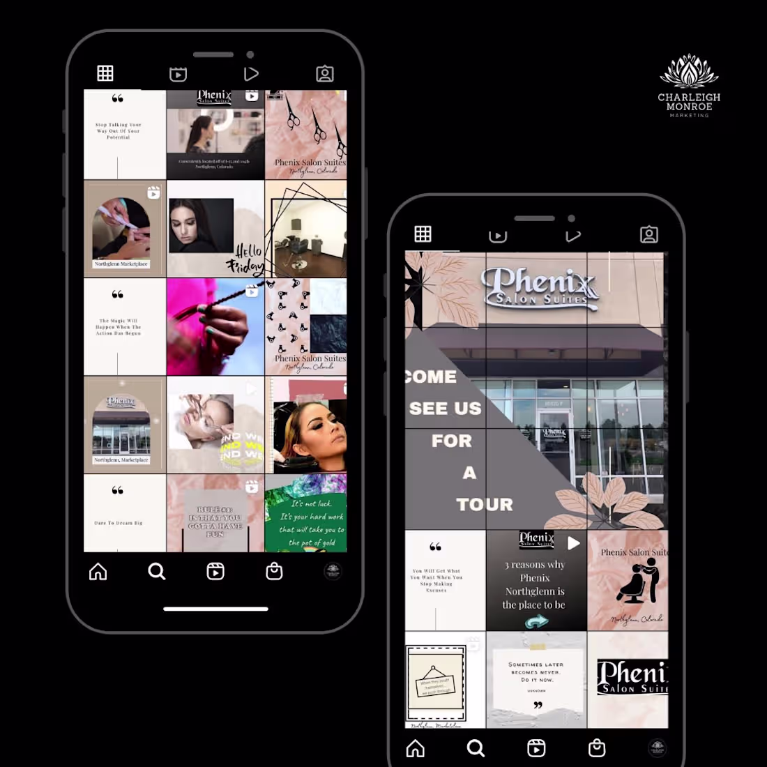 Cover image for Social Media Management for Phenix Salon Suite Franchise 