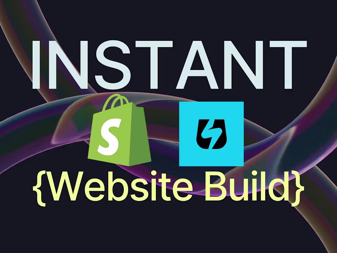 Cover image for Instant & Shopify + Website  Design | Landing Development