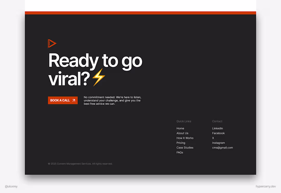 Cover image for Digital Marketing Agency - CTA + Footer Website Design
