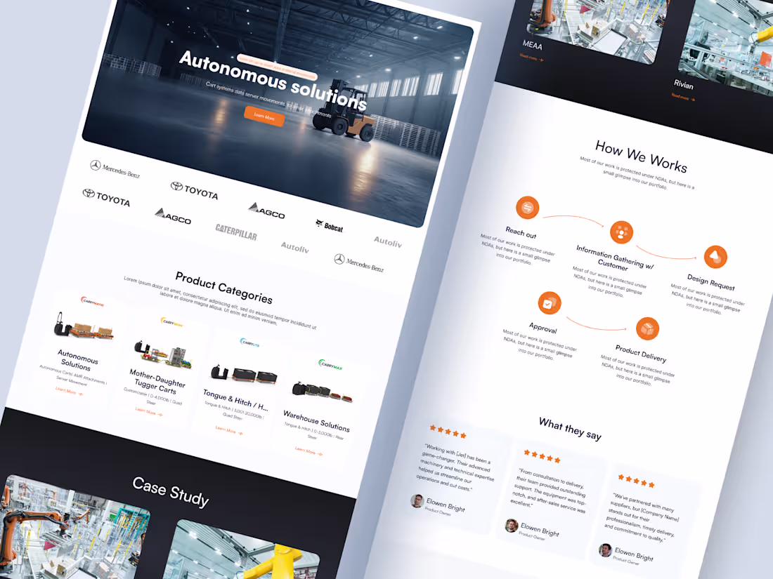 Cover image for Industrial website UI UX Design
