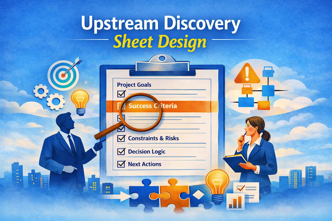 Cover image for Upstream Discovery Sheet – Executive Structural Interview