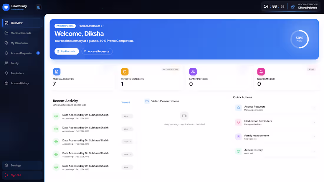 Cover image for A Unified health managment system