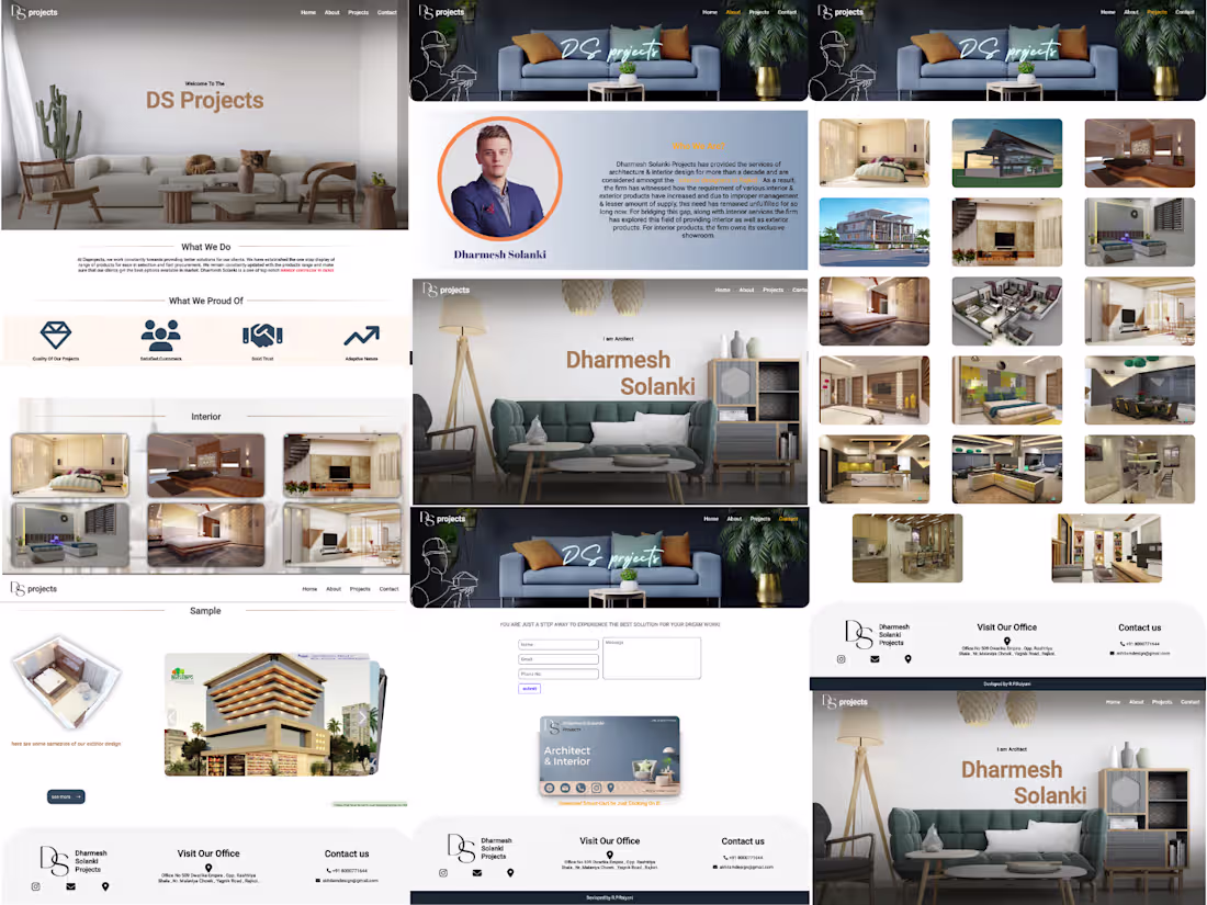 Cover image for Akhilam Interior – Responsive Interior Design Website
