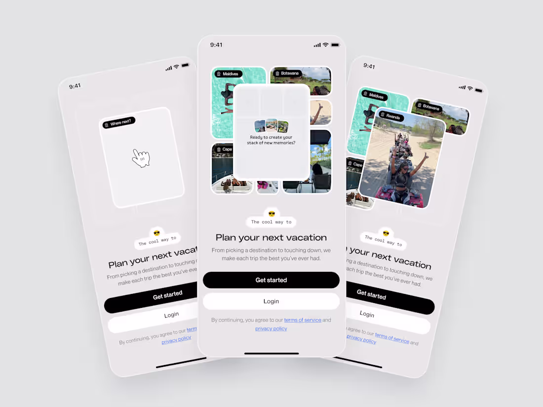 Cover image for Onboarding screen for a travel